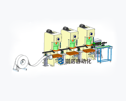 多沖床連桿式機械手_沖床組合自動化生產(chǎn)線